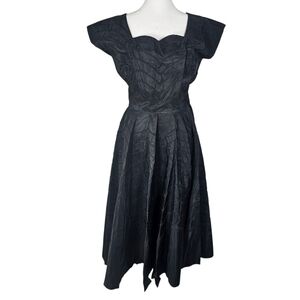 Vintage 1950s‎ Cadillac Original Black Taffeta Cocktail Dress Size S/M